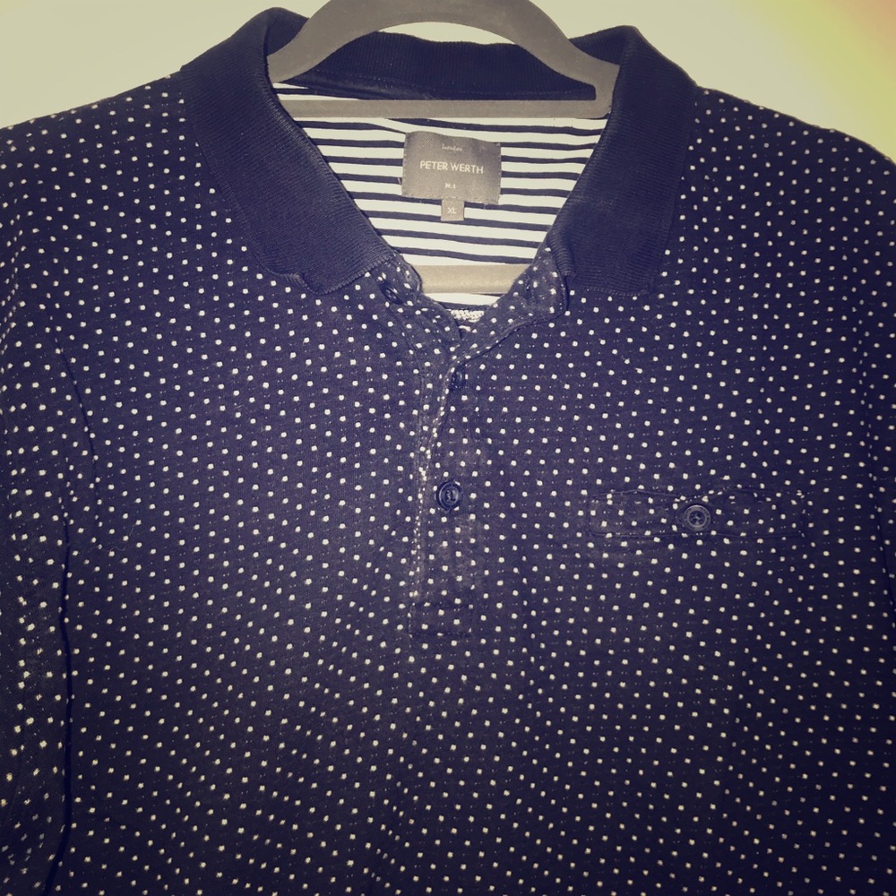 Mens Peter Werth polo. Navy. XL